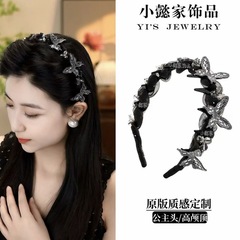 Xiaoyijia セレクション 2025 新しいパリプリンセスバタフライヘッドバンド女性のハイエンドファッションヘアピン洗顔ヘッドバンド