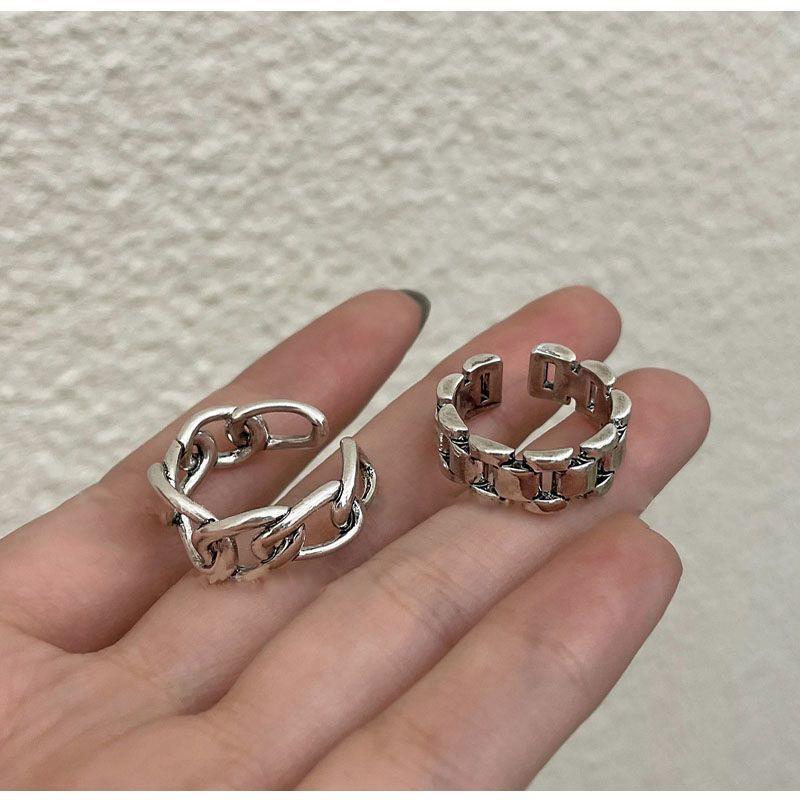 Vintage Hollow Ring Retro Minimalist Style Open Designer Ring_voghion.com