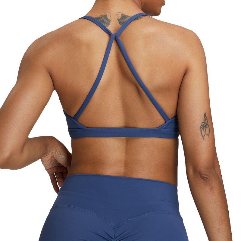 [Procesamiento personalizado] Sujetador de yoga ajustado transfronterizo, tirantes de mujer, ropa interior deportiva de espalda hermosa, ropa de fitness de secado rápido para correr