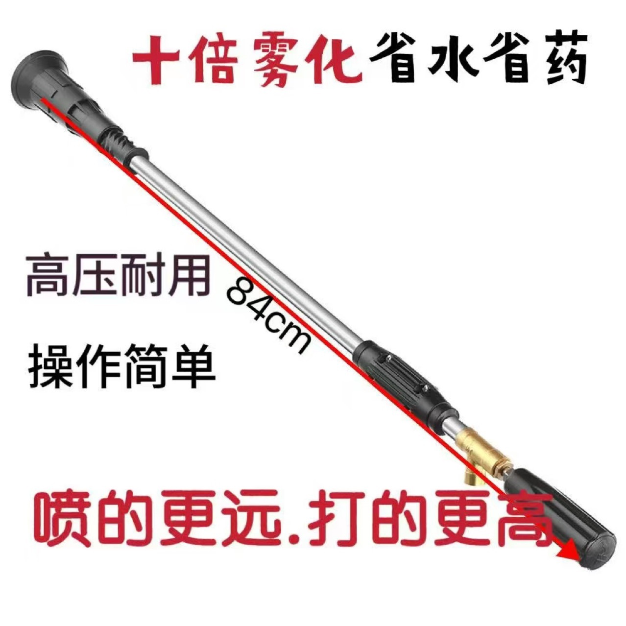 加长打药喷枪高压雾化喷枪新式汽油打药机台湾款果树园喷雾枪喷头