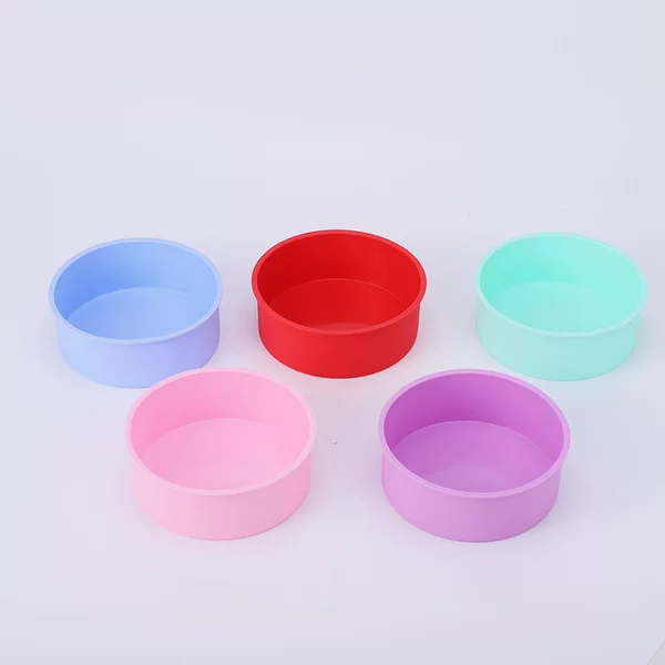 Home Kitchen Multi-Size High Temperature Resistant Silicone Round Cake Mold Air Fryer Special Baking Tools Wholesale