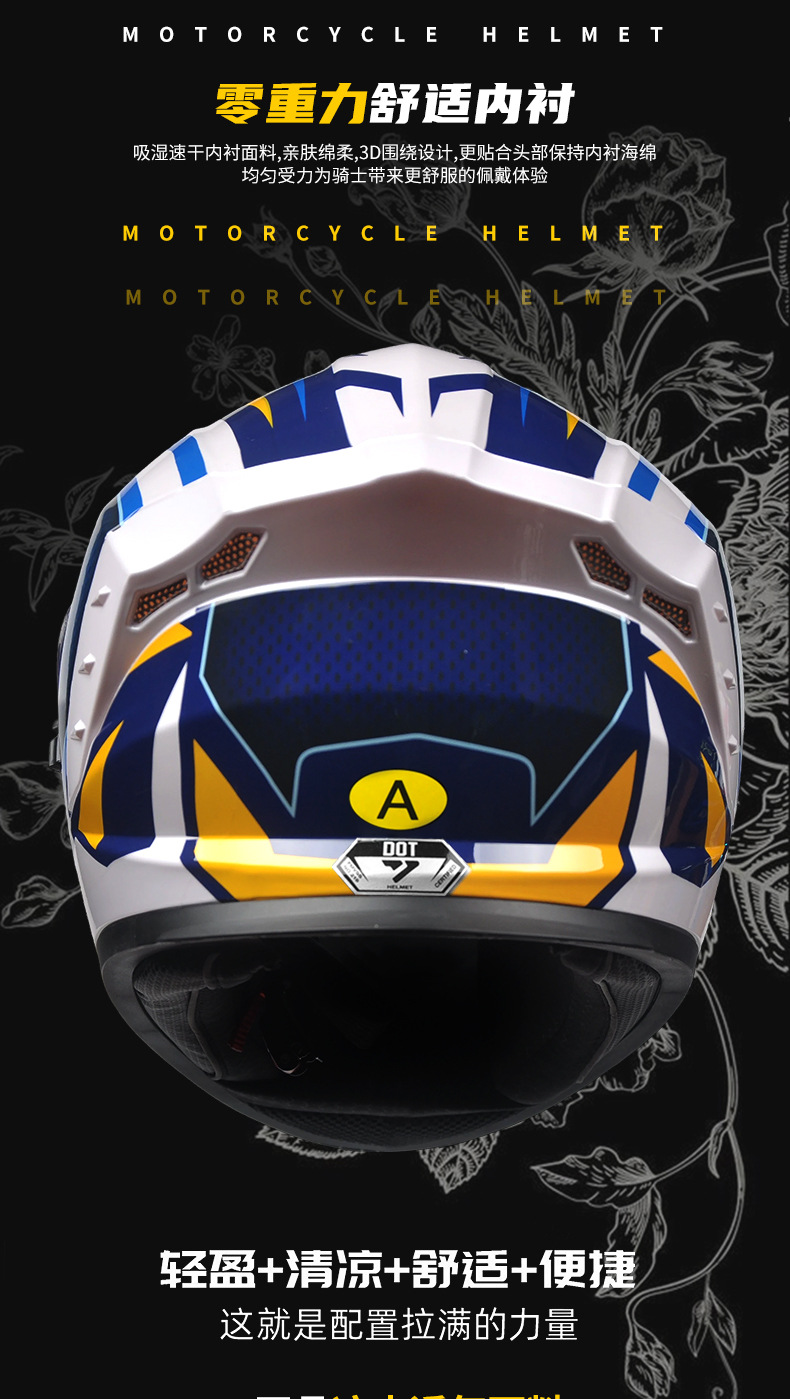 Ad Electric Motorcycle Helmet for Men and Women All Seasons Bluetooth 3C Certified Motorcycle Full-Face Helmet Cycling Dot Safety Helmet