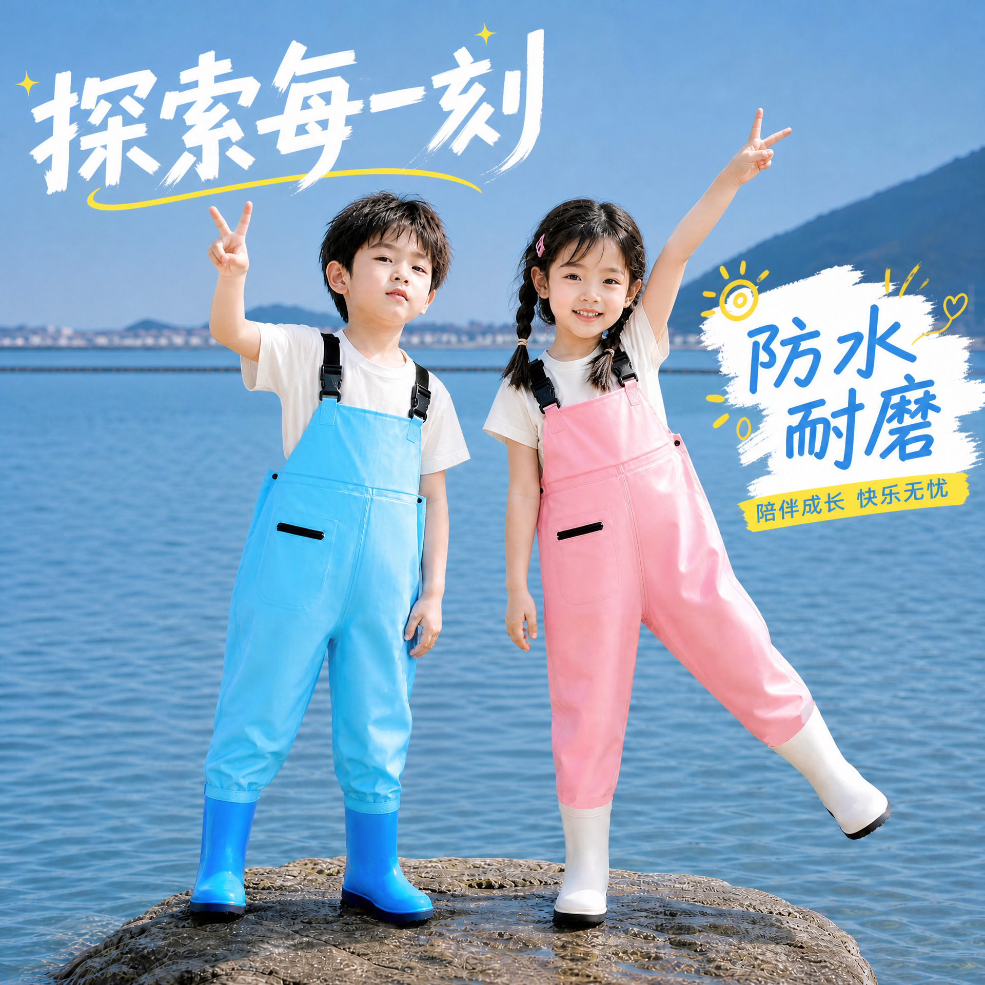 Women's One-Piece Wading Suit with Integrated Water Shoes, Full-Body Gear for Water Activities, Wading Pants, Water Play Pants, Full-Body Sand and Water Suit