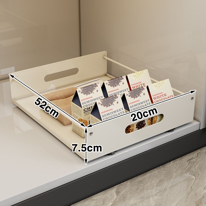 キャビネット食器調味料ラック引き出し式スライドレール食器ラック調味料ラックパンチフリープッシュプルバスケットキッチン収納ラック|undefined