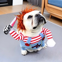 国境を越えてペット犬の服が服の大バナナペット服を着てペットスーツのドレスを飾る