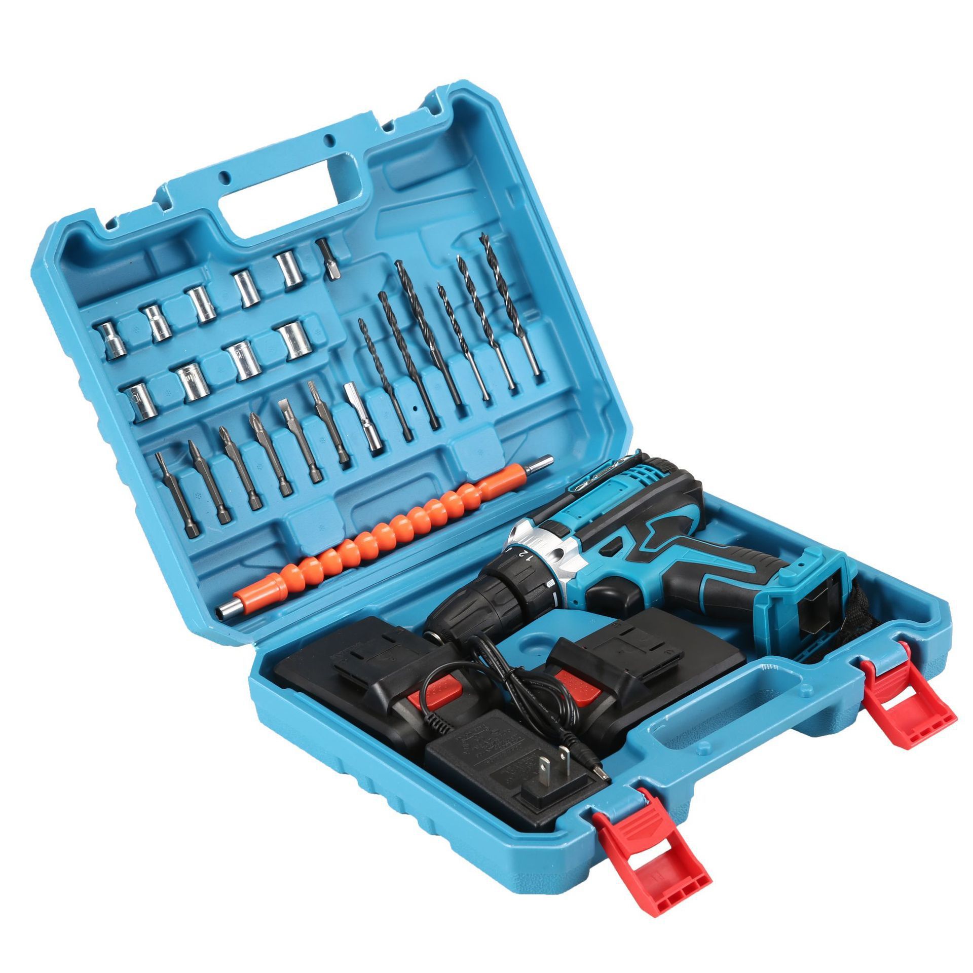 21V aufladbarer multifunktionaler Elektrobohrer-Satz
