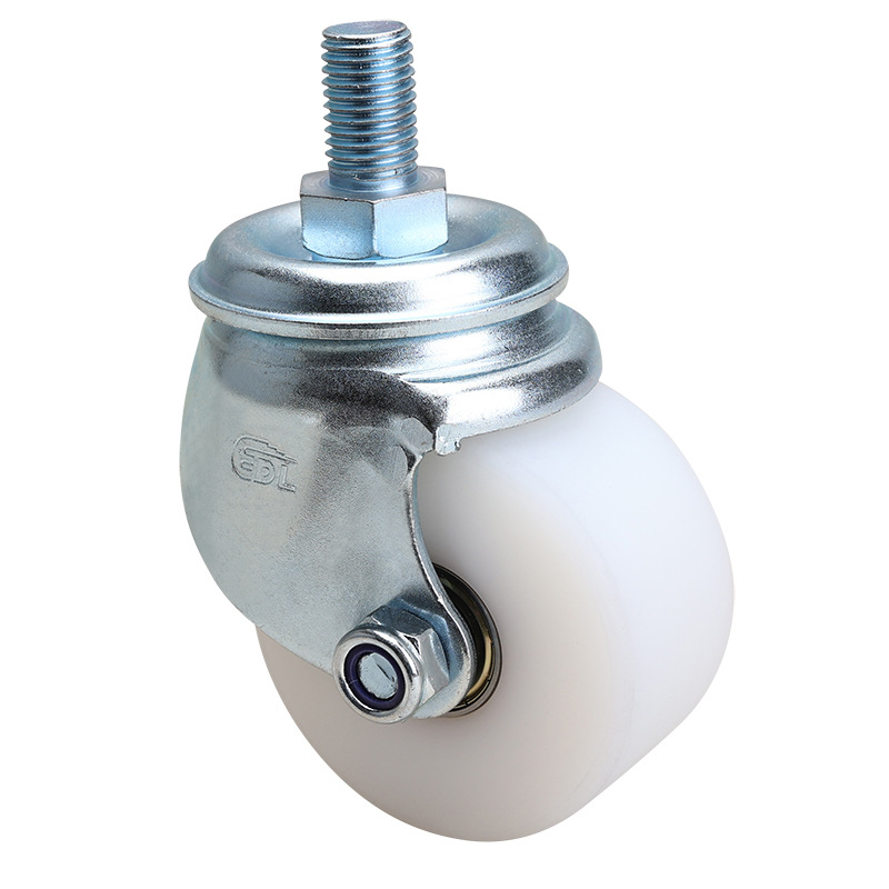 Rueda Giratoria con Freno de Rosca M431-26 2.5 y 3 Pulg de Nylon para Equipos Médicos