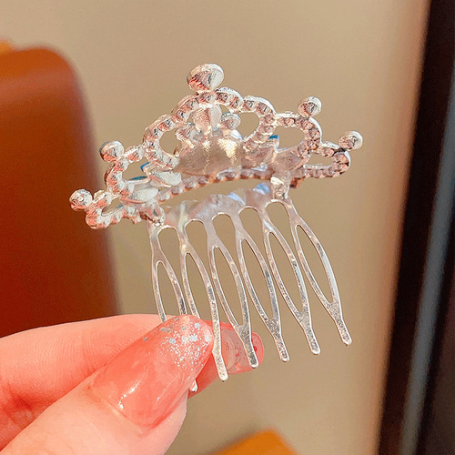 Elsa Crown Hair Comb for Kids - Non-slip and Hair-friendly Frozen Princess Hair Accessory with Water Diamond Hair Comb for Girls
