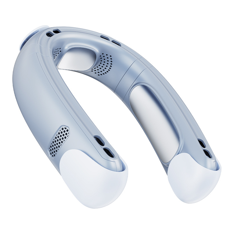 2024 nuevo ventilador de cuello de refrigeración de semiconductores USB de carga de gran capacidad portátil de doble refrigeración ventilador de cuello de refrigeración