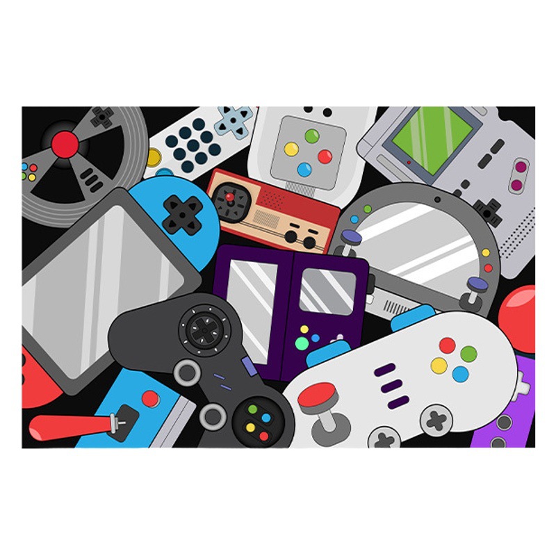 Amazon transfronterizo juego consola manejar alfombra 3D de dibujos animados e-sports sala de juegos alfombra completa al por mayor en stock