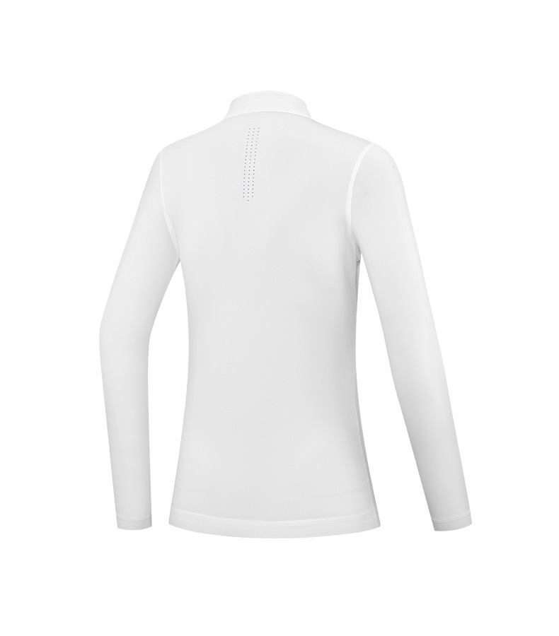 Áo phông dài tay golf nữ khóa kéo cổ đứng thoáng khí — M23YF008-Áo màu đen, M23YF008-Áo màu trắng chi tiết 17
