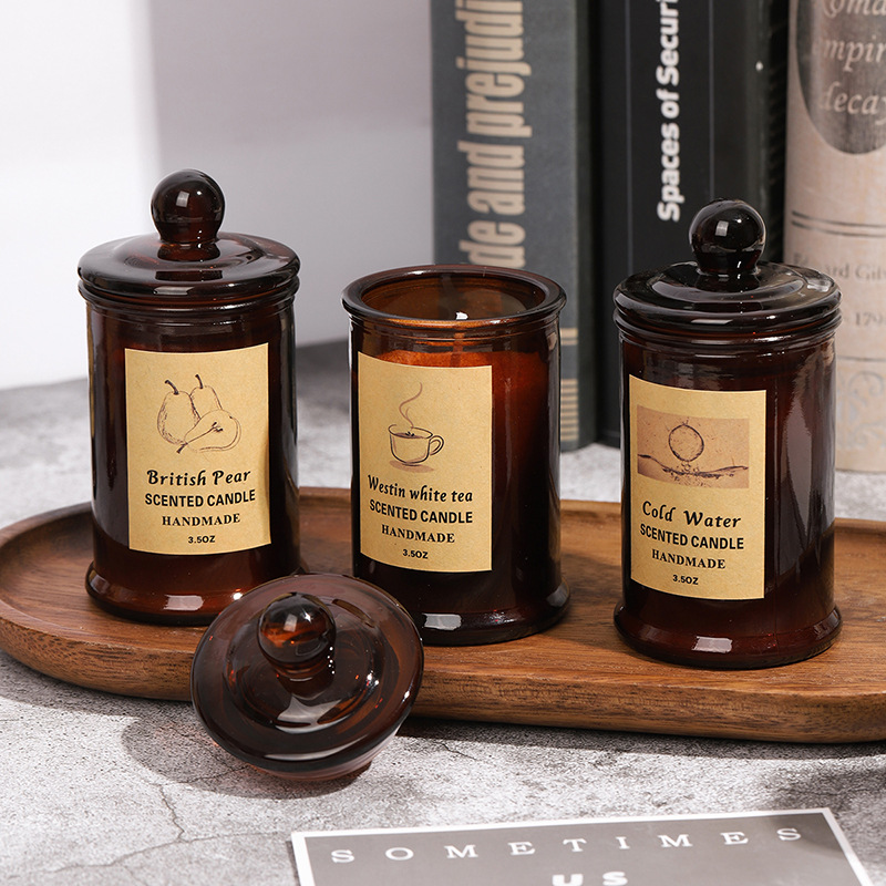 跨境新款香薰蠟燭植物蠟小號茶葉罐客廳臥室擺件酒店伴手禮批發