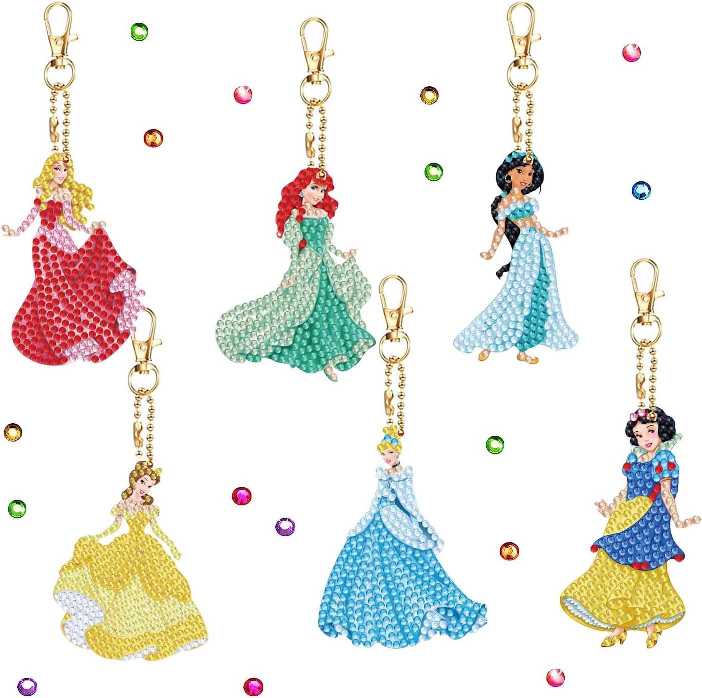 Llavero de pintura de diamantes transfronterizo con diamantes, colgante para bolso de manualidades DIY, decoraciones hechas a mano para niños, colgante de pintura al óleo