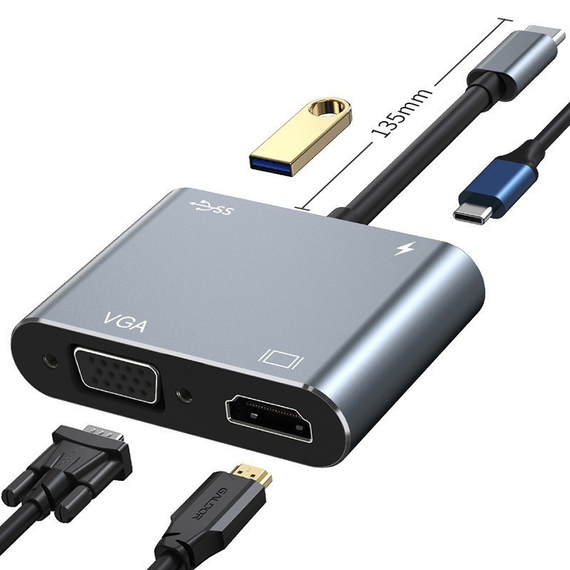 TYPE-C両端8in1拡張ドック USB3.0多機能ノートパソコン・スマホハブ拡張ドック|undefined