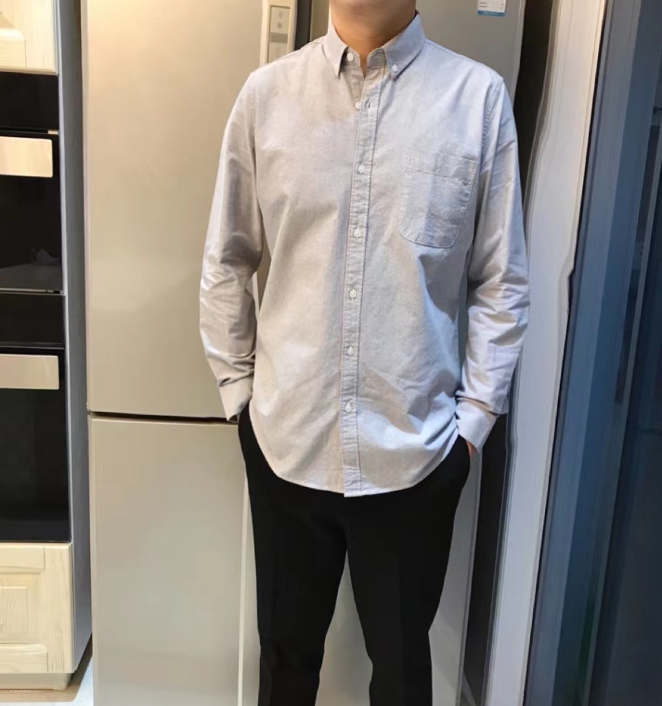 保税倉庫拾い漏れ ~ 竿級ビジネスカジュアル快適オックスフォード紡績純色ストライプ長袖シャツメンズF082018