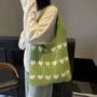 爱心跨境新款手提编织包