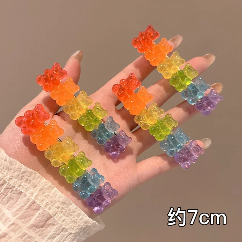 可爱彩色无痕发夹女前额碎发刘海夹高级感侧边一字鸭嘴夹发卡头饰|undefined