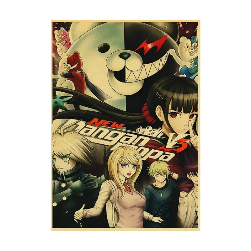 [亚马逊速卖通日本动漫Danganronpa 装饰画帆布画芯海报]