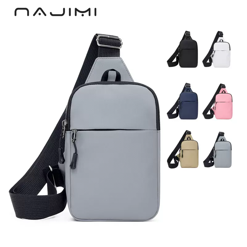 外贸定制迷你胸包印字小方形单肩胸包运动小挎包胸包男款小号