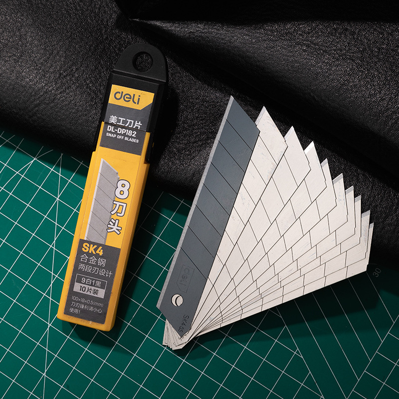 得力五金工具 美工刀 壁纸刀 裁纸快递 开箱刀片电工剥线刀片批发