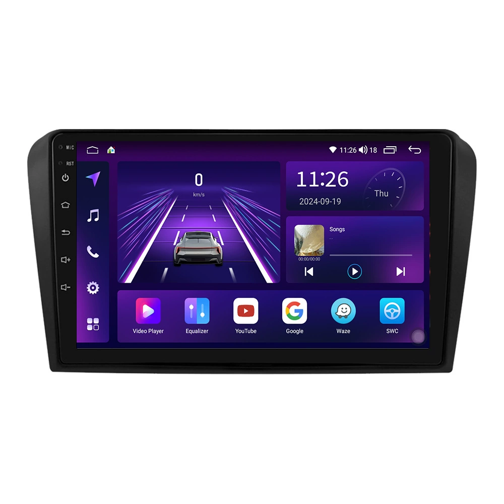 9-дюймовый навигатор подходит для Mazda 3 04-09, большой экран, навигационный прибор по серединe, MP5 плеер