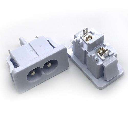 AC socket 8-character suffix two-pin AC charging stand AC-027 8-character snap-in DB appliance socket
