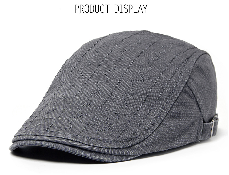 Spring, summer, and autumn berets, casual cotton sun shading duckbill men's forward hat, new trend_voghion.com