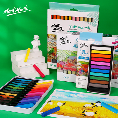 Mengma characteristic chalk art 48-color pastel painting stick student painting 24-color hand-painted pastel painting blackboard newspaper set