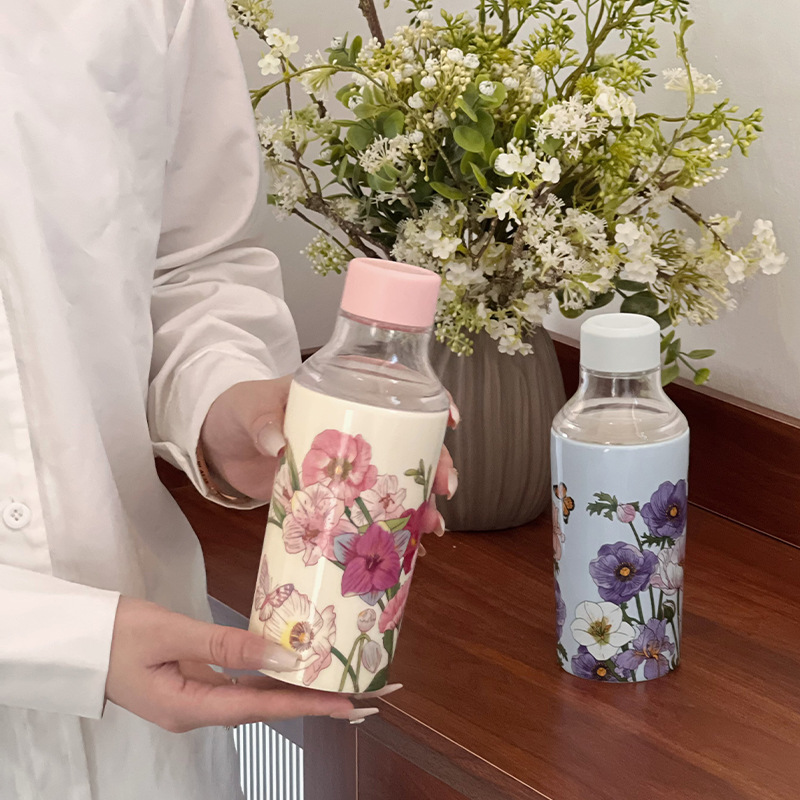 Shang 'en cerámica serie de flores creativas de cerámica tazas de agua fría tazas de mano tazas portátiles para salir tazas de regalo para amigos