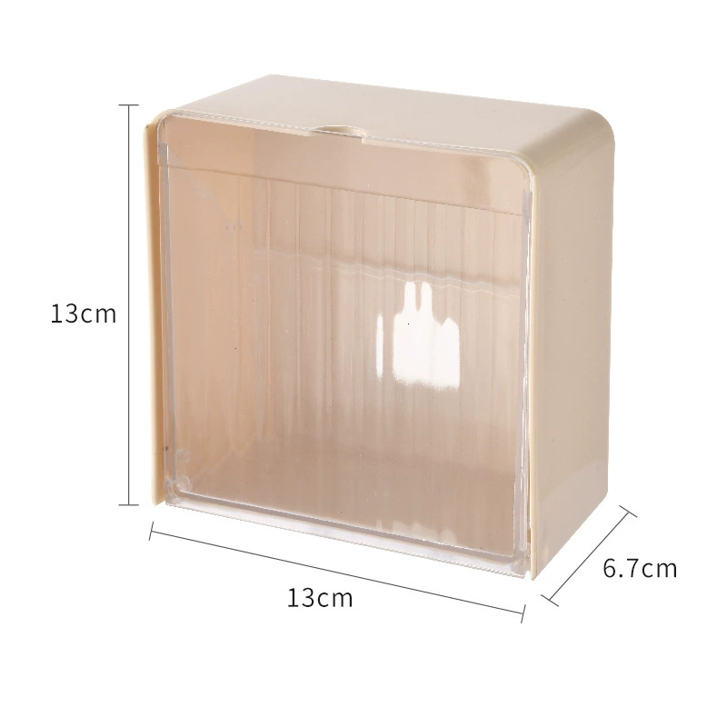 Wall-Mounted Modular Storage Box, Plastic Cosmetic Organizer, Waterproof Compartments (Cream)