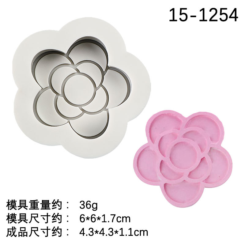 Camelia Rose forma de silicona molde coche aire acondicionado salida aromaterapia vela yeso hecho a mano jabón Accesorios