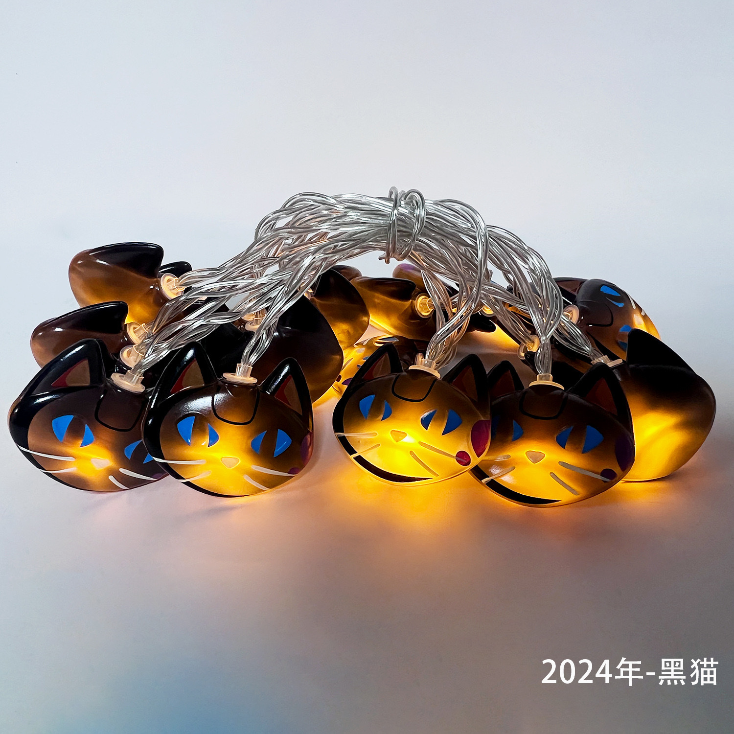 Luz decorativa de Halloween led fantasma telaraña colgante esqueleto calabaza bruja atmósfera lámpara cadena de escenas decoración