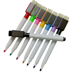 Colored whiteboard pens, erasable, oily, non-magnetic, brushes, baby graffiti drawing pens, 8-color OPP bag