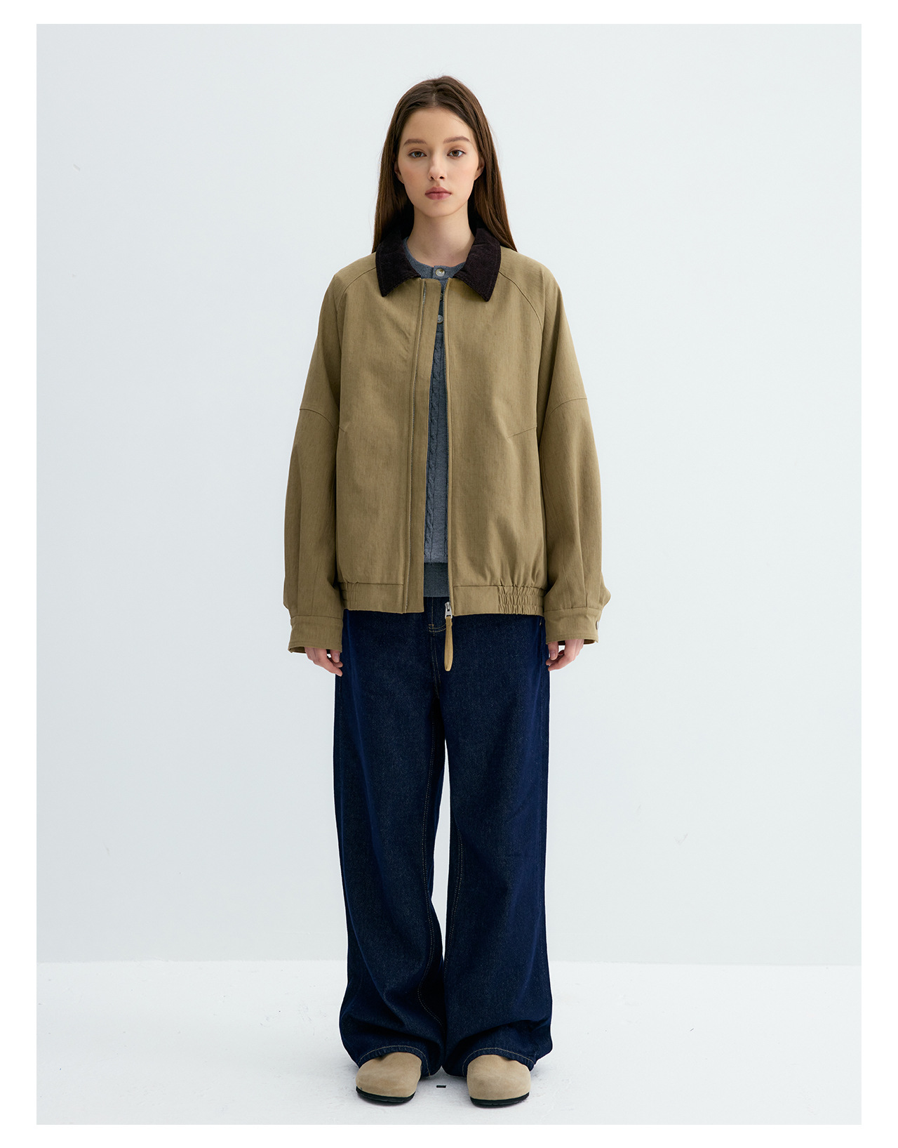 UNF Loose Barn Style Zip Jacket