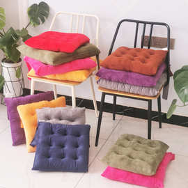 加工定制纯色水晶绒坐垫保暖软垫子 椅子座垫办公室椅垫一件代发