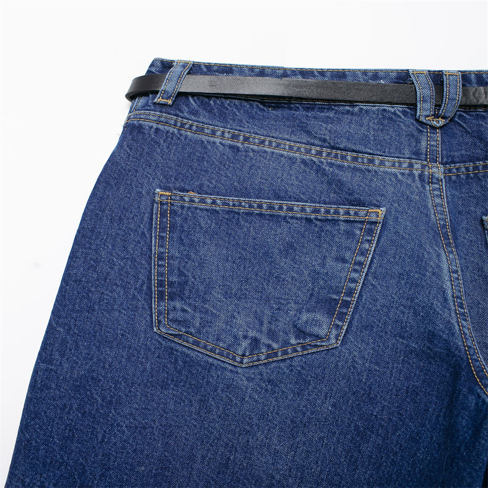 Completo due pezzi in denim da donna top smanicato e pantaloni_voghion.com