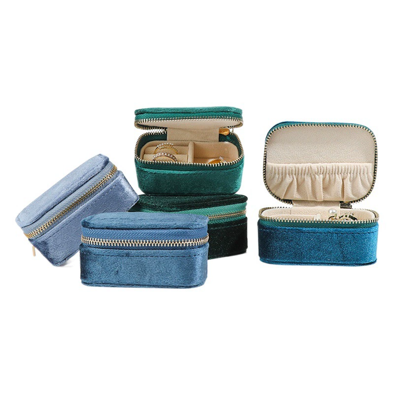 Портативный шкатулка для путешествий кольцо ожерелье шкатулка для наушников мини-шкатулка для хранения ювелирных изделий шкатулка для ювелирных изделий сумка на молнии