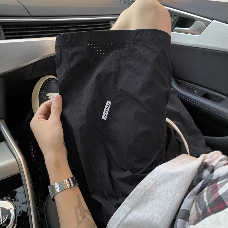 American-Style Mesh Quick-Dry Shorts for Men, Summer Thin Men's Beach Shorts, Loose Casual Basketball Sports Shorts
