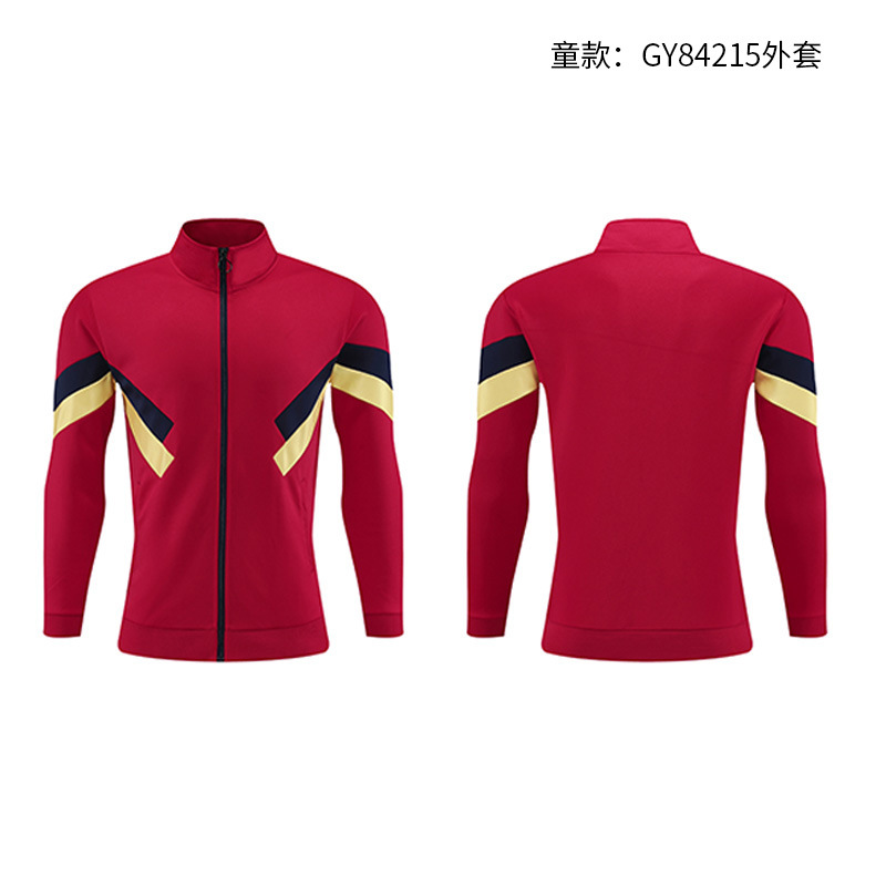 Cuello vertical empalme transfronterizo de dos piezas primavera y otoño grupo running trajes deportivos juveniles trajes deportivos personalizados para hombres