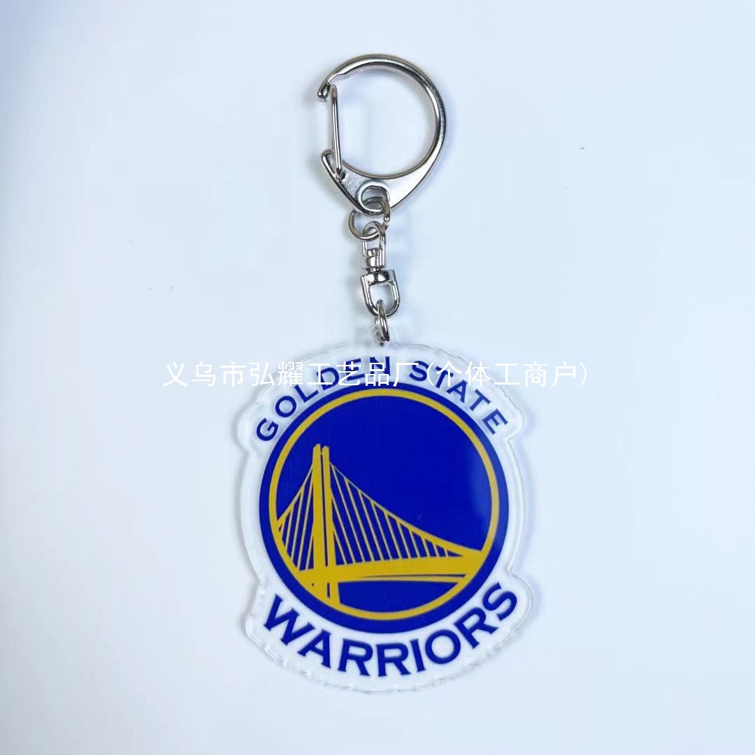 Colgar una guarnición Lakers Warriors net Clippers Cavaliers baloncesto llaveros mochila acrílico image 3
