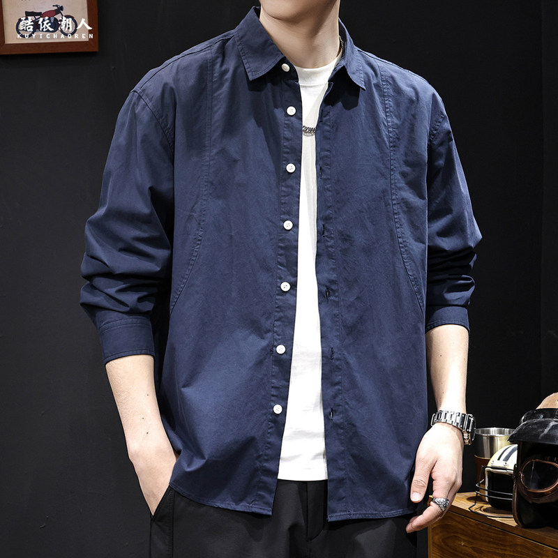 Men's Long-Sleeve Shirt, Spring 2026 New Style, Casual Clothing, Trendy, Versatile, High-End Feel, Large Size, Suitable for Spring and Autumn Men's Long-Sleeve Shirt, Spring 2026 New Style, Casual Clothing, Trendy, Versatile, High-End Feel, Large Size, Suitable for Spring and Autumn