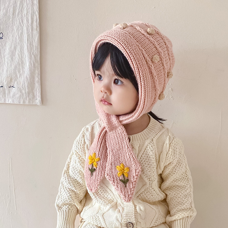 Children Unisex Simple Style Flower Wool Cap display picture 6