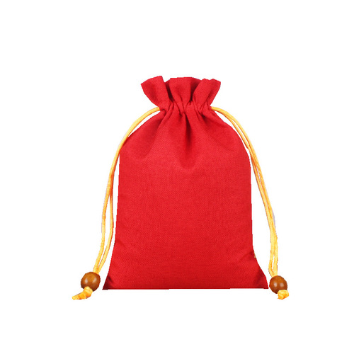 收纳袋束口袋便携包装红色纯色可印logo礼品袋福袋喜糖袋福袋