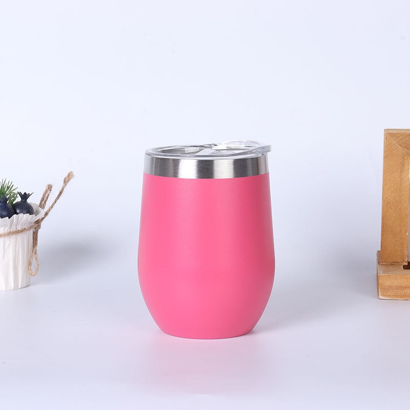 Cross-border lindo multicolor pulverización de huevo taza 304 taza de aislamiento térmico de acero inoxidable vacío portátil en forma de U taza de huevo