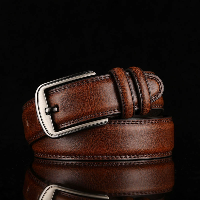 Belt, leather brown colored buckle, trousers
