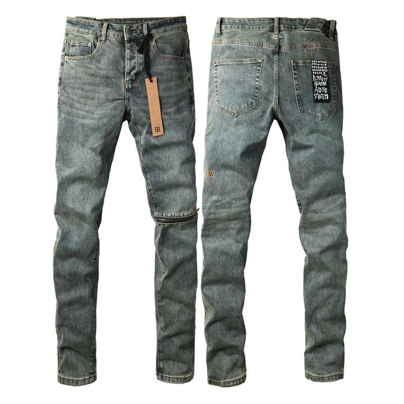 Cross-border foreign trade European and American trendy brand KSUBI JEANS slim-fit ripped distressed HIPHOP jeans Cross-border foreign trade European and American trendy brand KSUBI JEANS slim-fit ripped distressed HIPHOP jeans