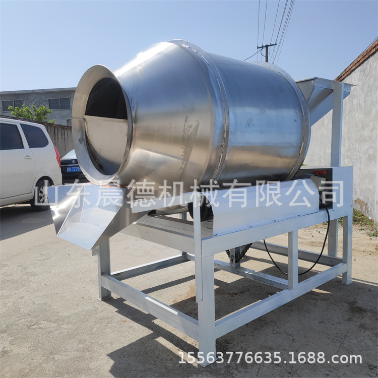小型滚筒干果炒货机 100斤花生大豆电炒锅燃气不锈钢瓜子翻炒机