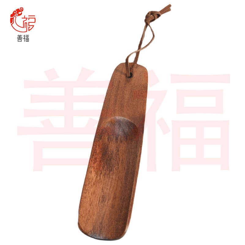 ホテル用品 クルミ色無垢材靴べら ロングハンドル靴べら 靴べら 靴べら|undefined