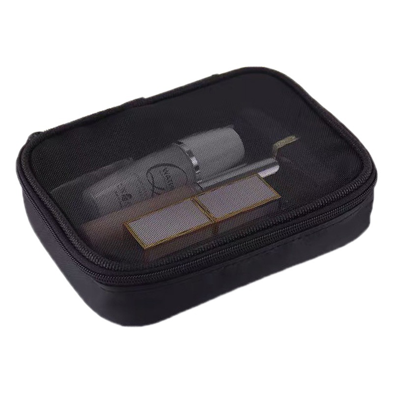 Factory Direct Sales Wholesale Internet Celebrity Mesh Breathable Cosmetic Bag Large Capacity Women's Portable Transparent Simple Carry-On Storage Bag