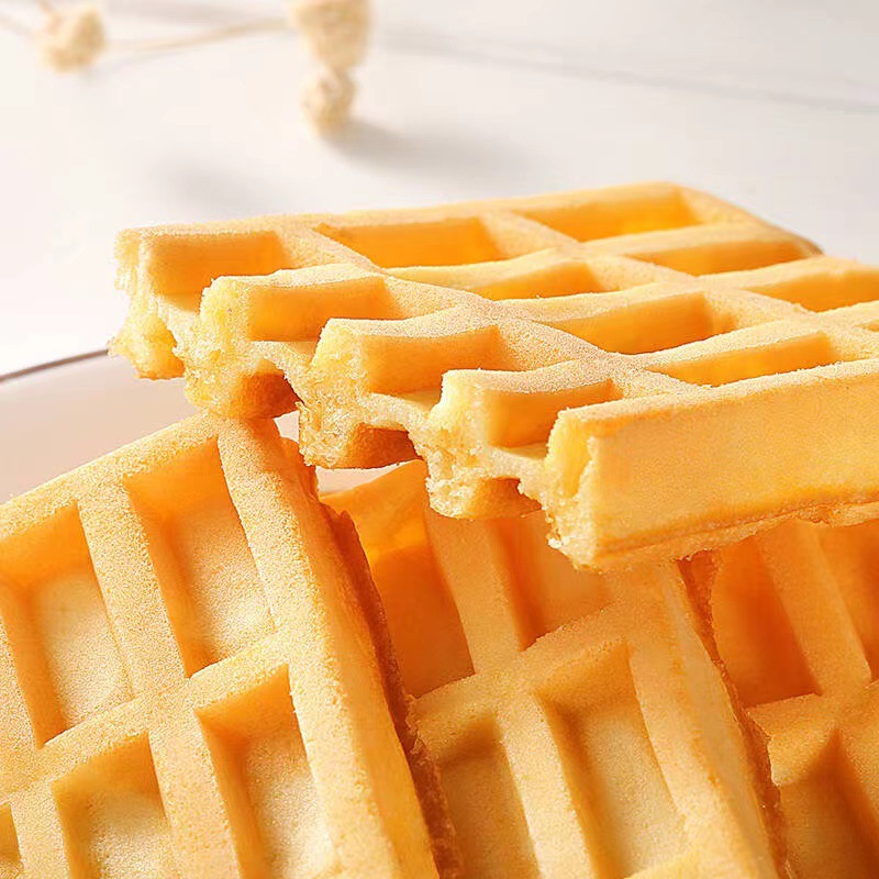 Baicaowei Waffle Puffs 168g Box 20 Pouches Breakfast Food Healthy Snacks Office Snacks